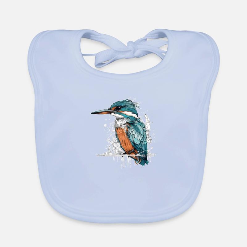 schöner Eisvogel Baby Bio-Lätzchen