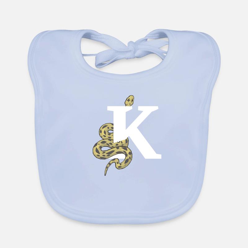 Letter k snake Organic Baby Bibs