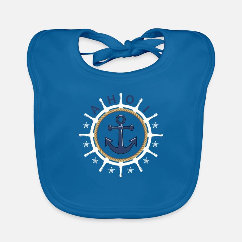 Ahoy Volant Ancre Étoile de mer Bavoir bio Bébé