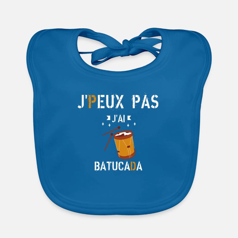 J Peux Pas J Ai Batucada - Bavoir bio Bébé - bleu paon