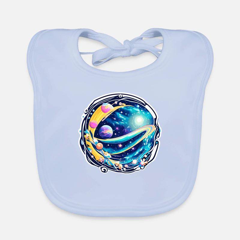 Ondes dans l’espace Bavoir bio Bébé
