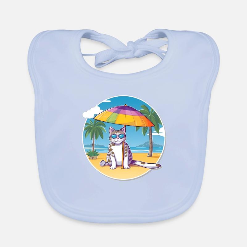 Chat de plage Bavoir bio Bébé