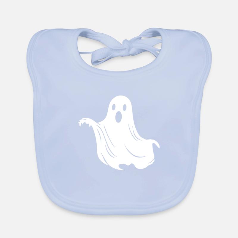 Ghost Ghosts Witching Hour Halloween Organic Baby Bibs