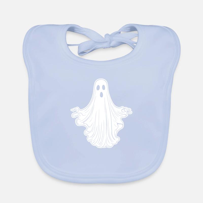 Ghost Ghosts Witching Hour Halloween Organic Baby Bibs