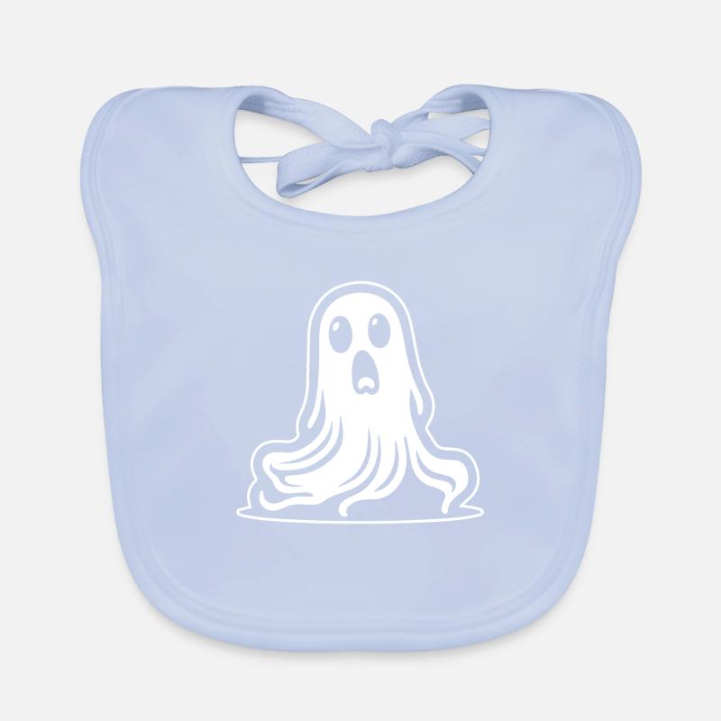 Ghost Ghosts Witching Hour Halloween Organic Baby Bibs