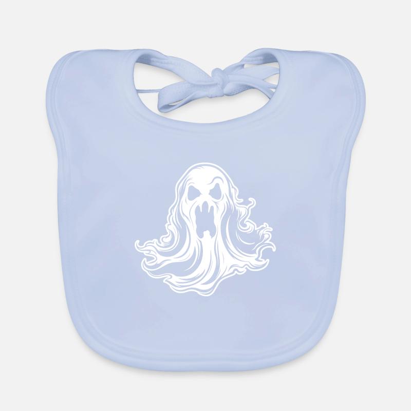 Ghost Ghosts Witching Hour Halloween Organic Baby Bibs
