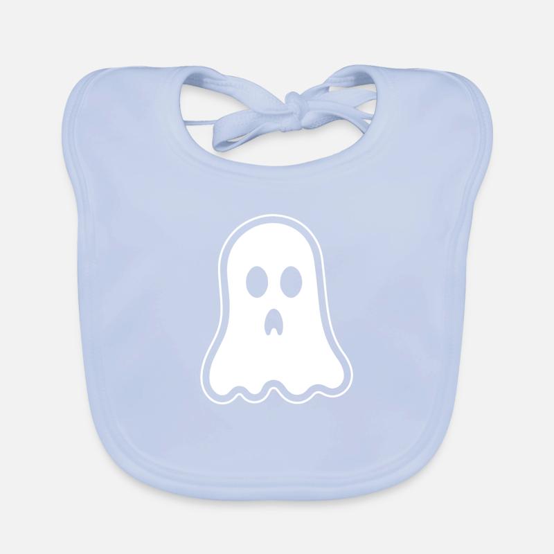 Ghost Ghosts Witching Hour Halloween Organic Baby Bibs