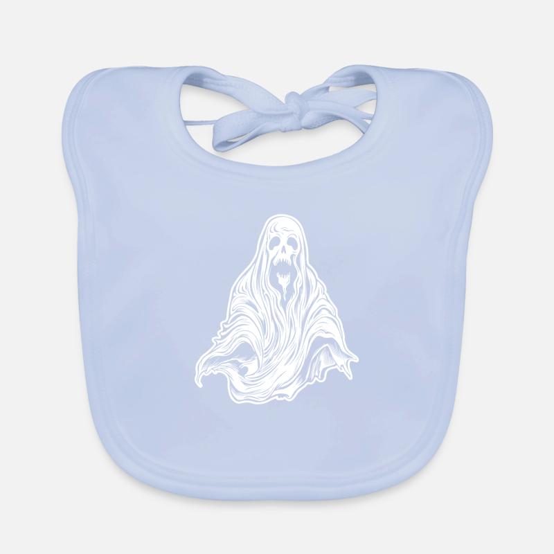 Ghost Ghosts Witching Hour Halloween Organic Baby Bibs