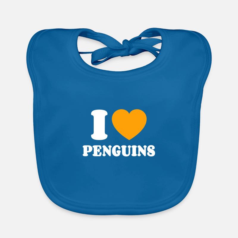 I Love Penguins Baby Bio-Lätzchen
