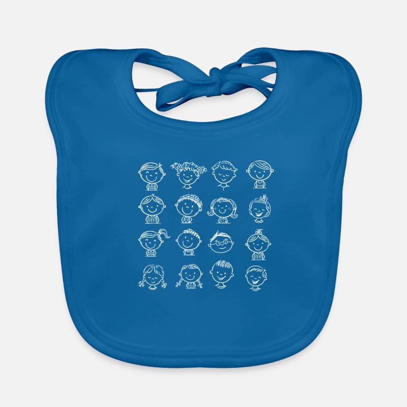 Illustration visage d’enfants Bavoir bio Bébé