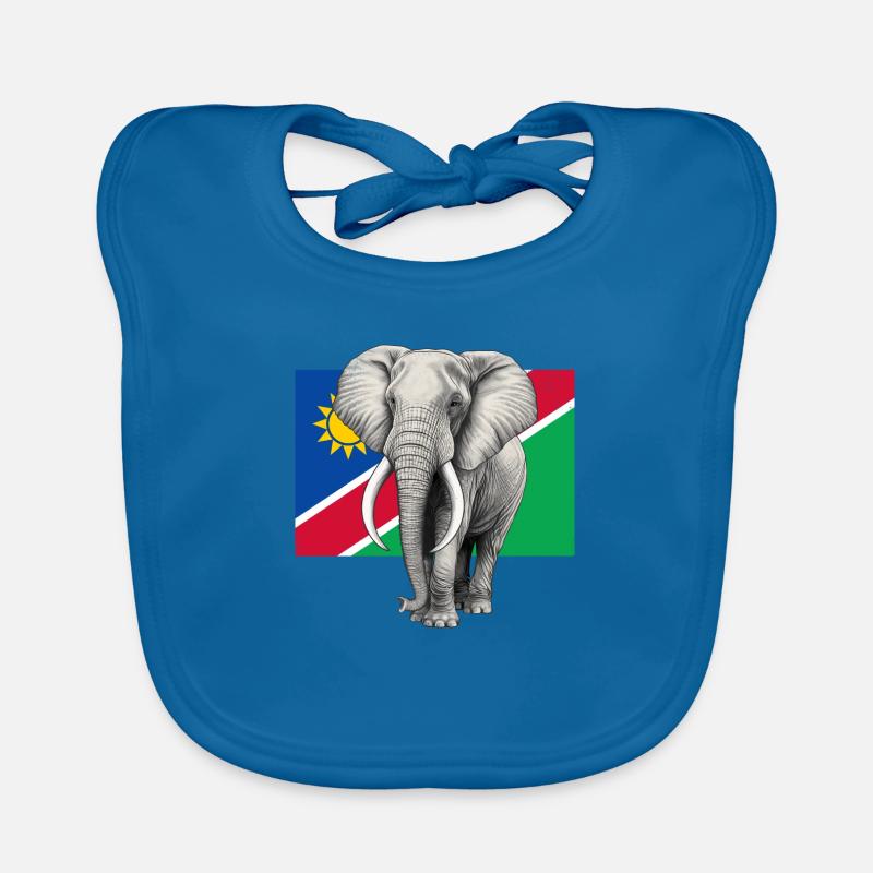 Elefant Flagge von Namibia Baby Bio-Lätzchen