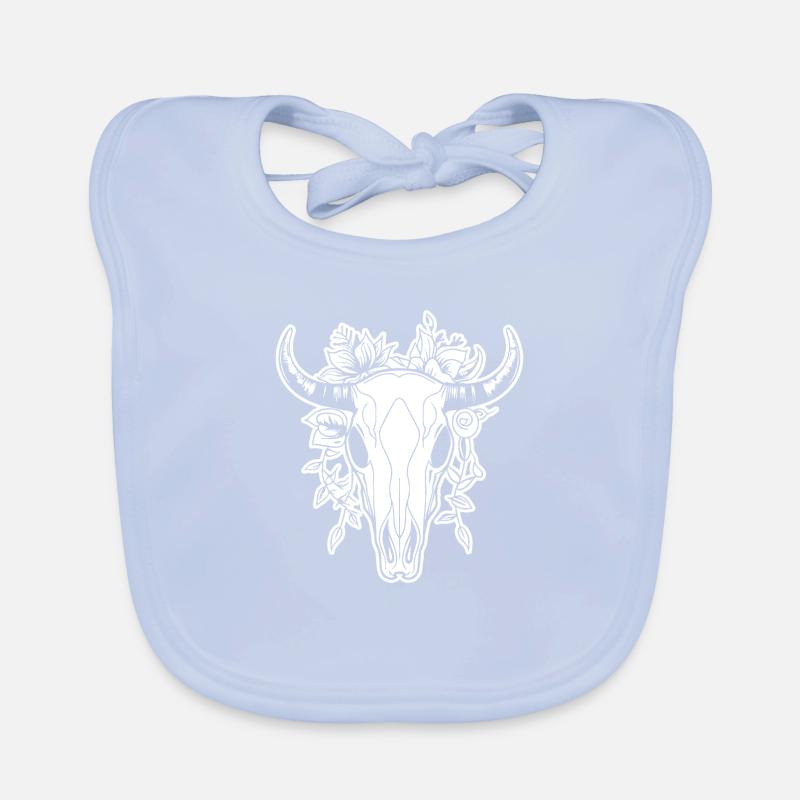 Crâne de vache Boho Bavoir bio Bébé