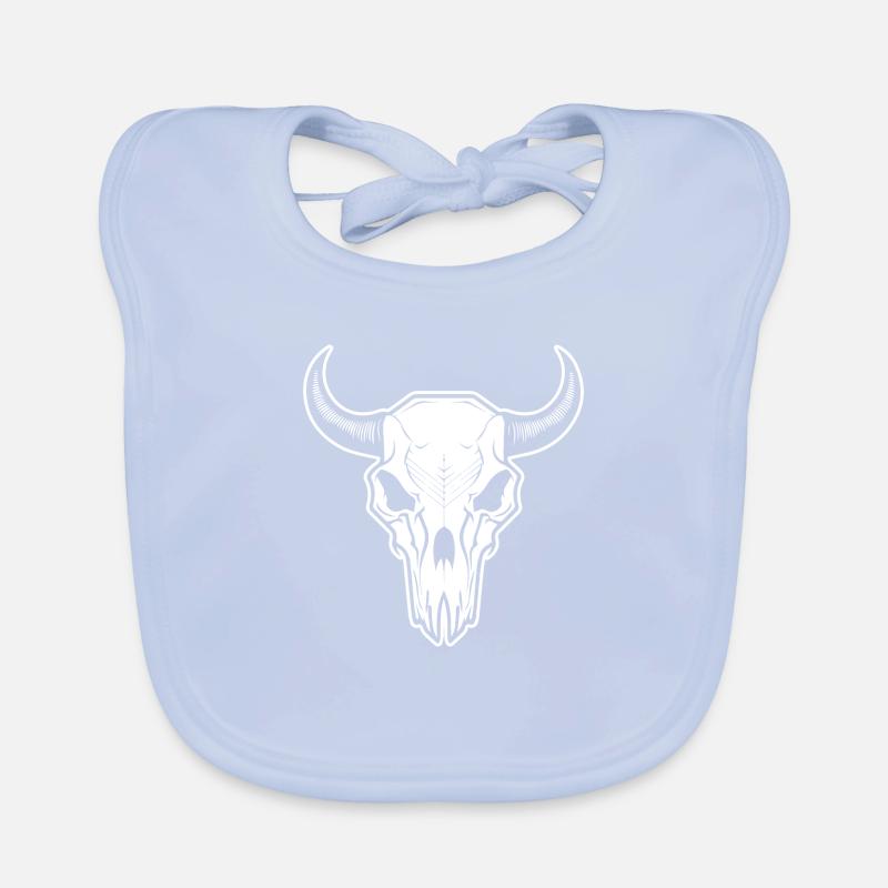 Kuh Schädel Boho Baby Bio-Lätzchen
