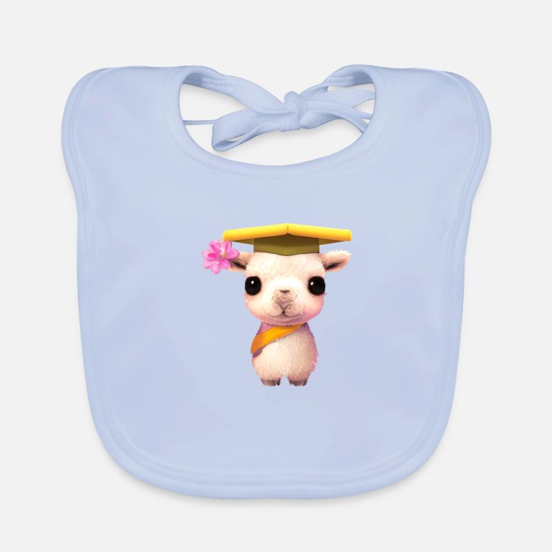 Bachelor Graduate Alpaca Studies School Leaving Certificate Organic Baby Bibs