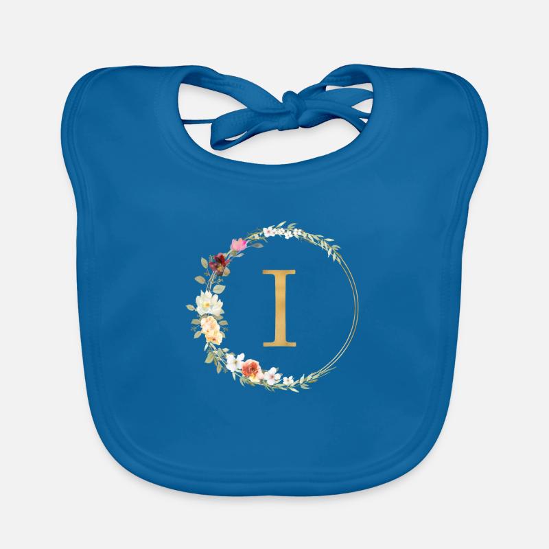 Personalisierbar Monogramm I Floral Baby Bio-Lätzchen