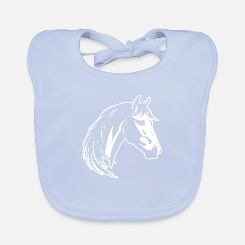 Pferd Pferdekopf Pony Baby Bio-Lätzchen