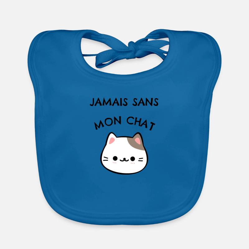 jamais sans mon chat Bavoir bio Bébé