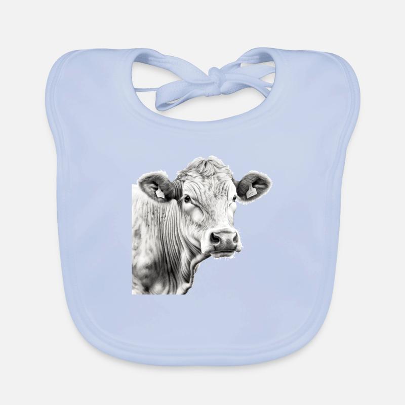 La vache au crayon n°3 Bavoir bio Bébé