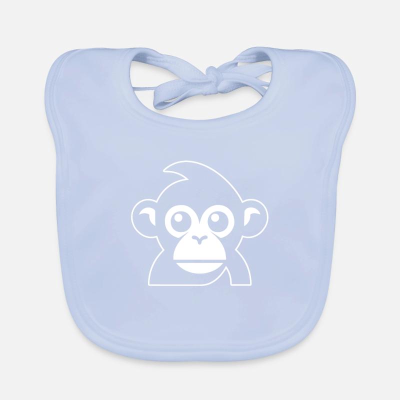 Affe Affen Affengesicht Dschungel Baby Bio-Lätzchen