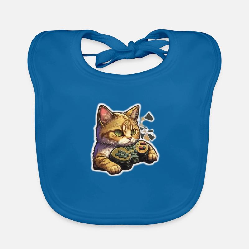 Gaming Cat Organic Baby Bibs