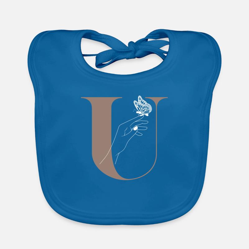 Letter U Magic Butterfly Organic Baby Bibs