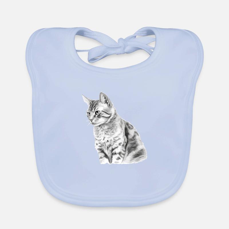 Kili the cat Organic Baby Bibs