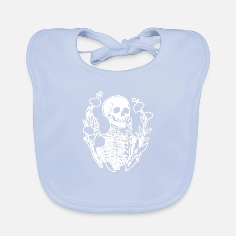 Skeleton Costume Bones Halloween Horror Organic Baby Bibs