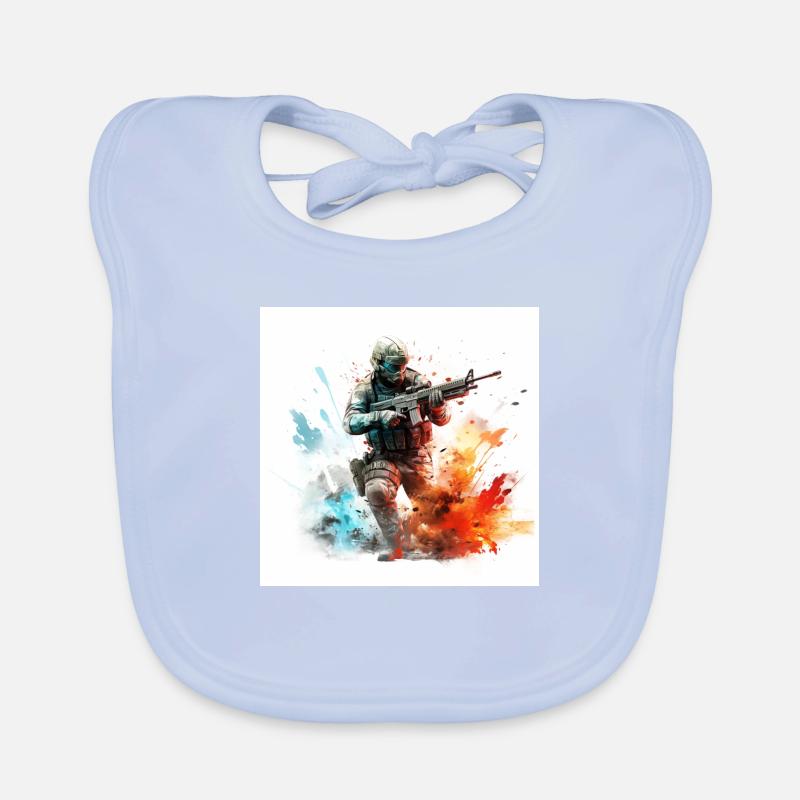 Art de jeu CoD BF 2042 BF4 BF3 BF2 Bavoir bio Bébé