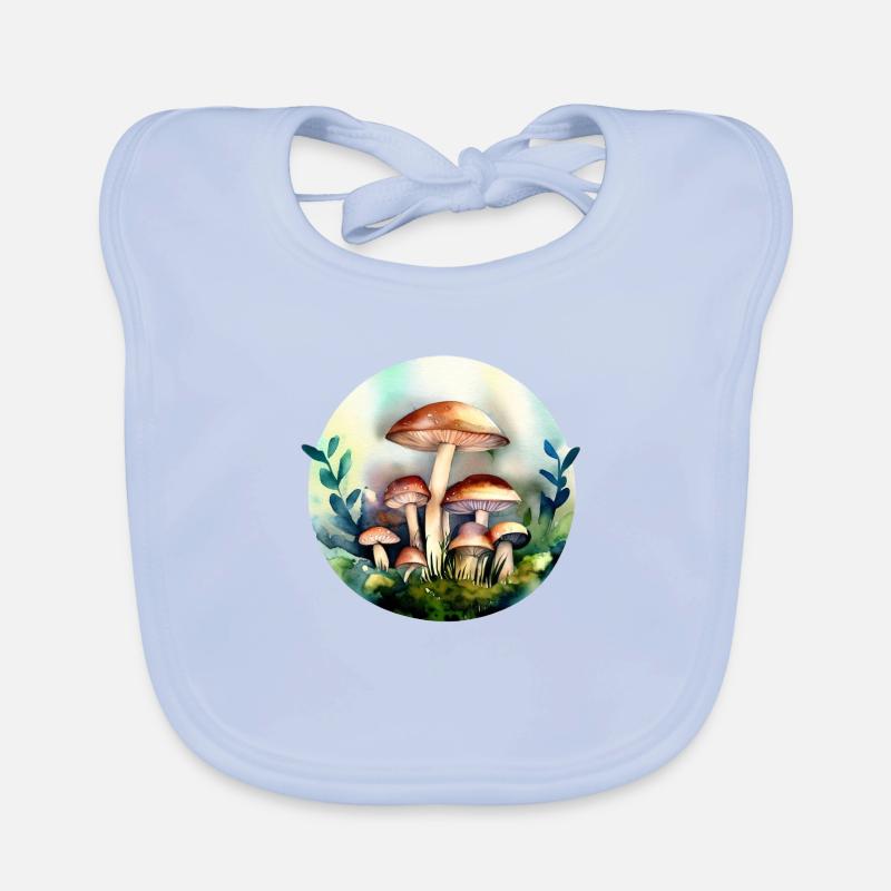 Champignons dans la forêt Champignons Bavoir bio Bébé