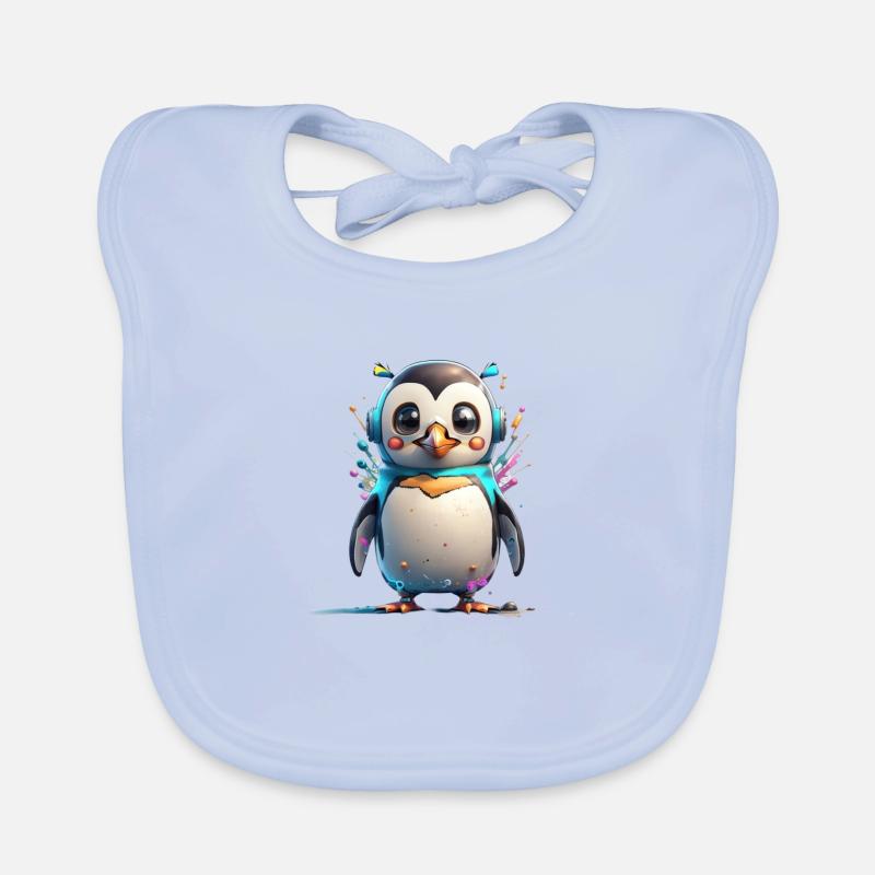 Robot Pingouin Bavoir bio Bébé