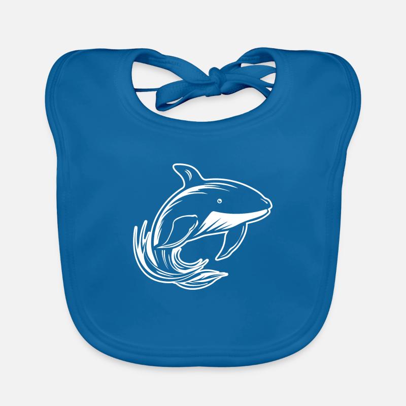 Baleine Poisson de mer Bavoir bio Bébé