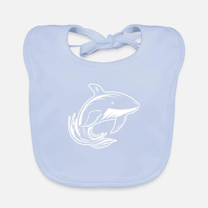Baleine Poisson de mer Bavoir bio Bébé
