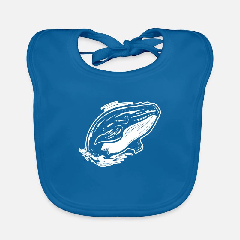 Baleine Poisson de mer Bavoir bio Bébé