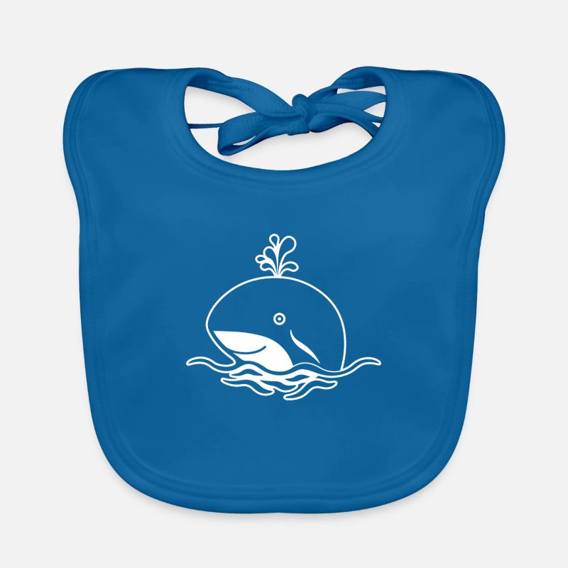 Baleine Poisson de mer Bavoir bio Bébé