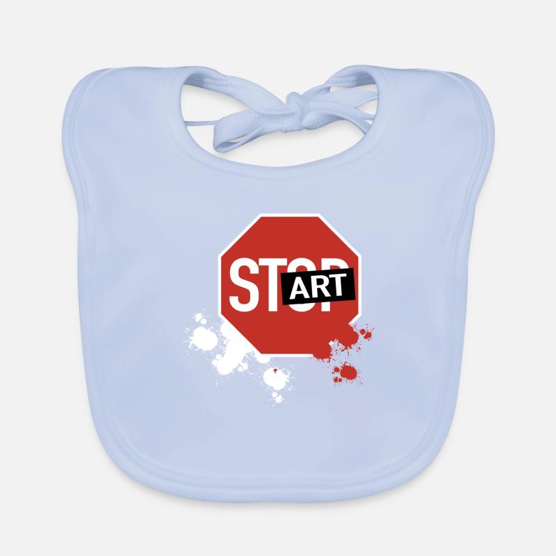 Stop devient start Bavoir bio Bébé