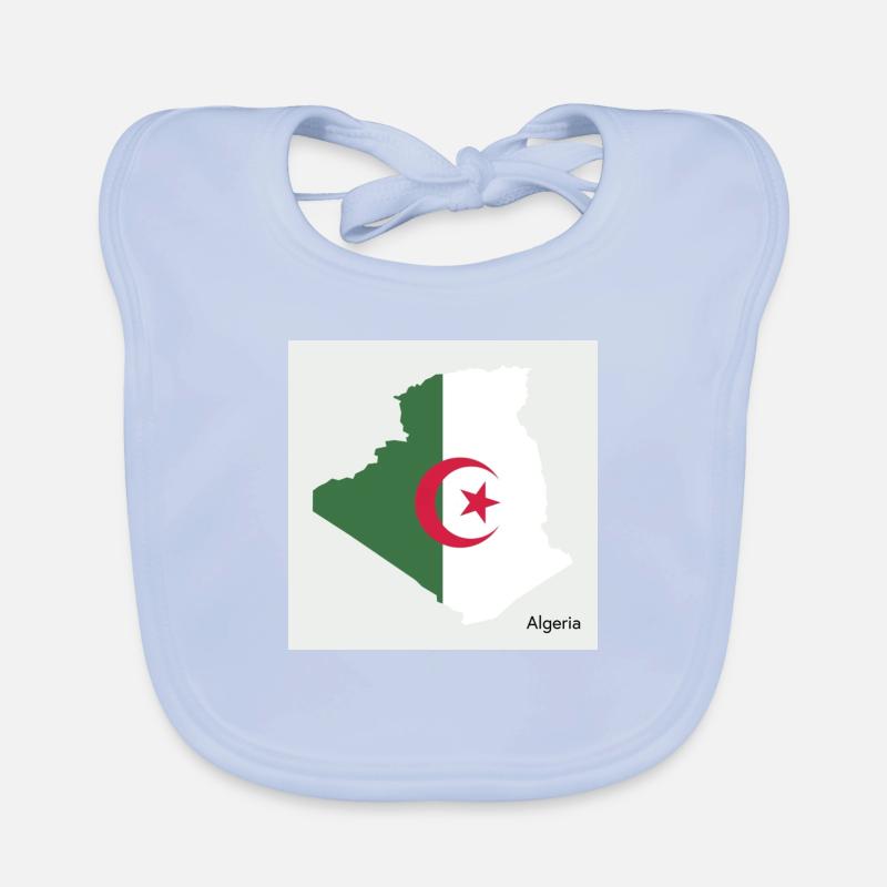 Algeria Flag, Map Organic Baby Bibs