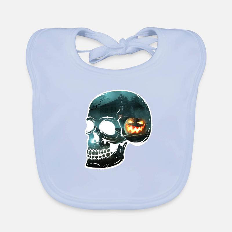 Skull terrifying vision Organic Baby Bibs