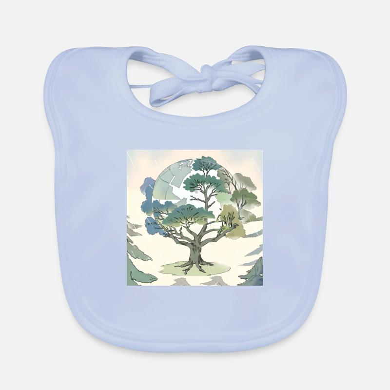 Mutter Erde: Der Baum der Ewigkeit Baby Bio-Lätzchen