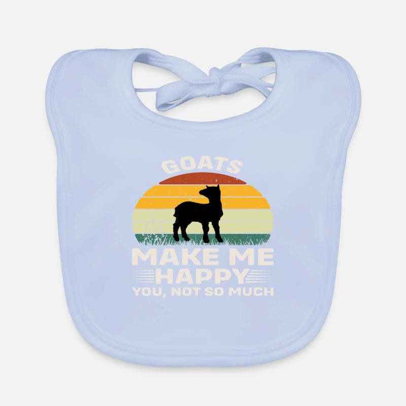 Goats make me Happy Organic Baby Bibs