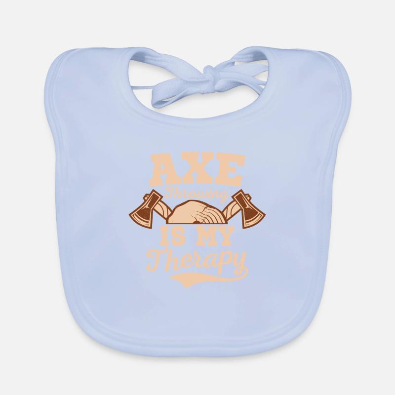 Axe Throwing Is My Therapy Thrower Hatchet Ax Organic Baby Bibs