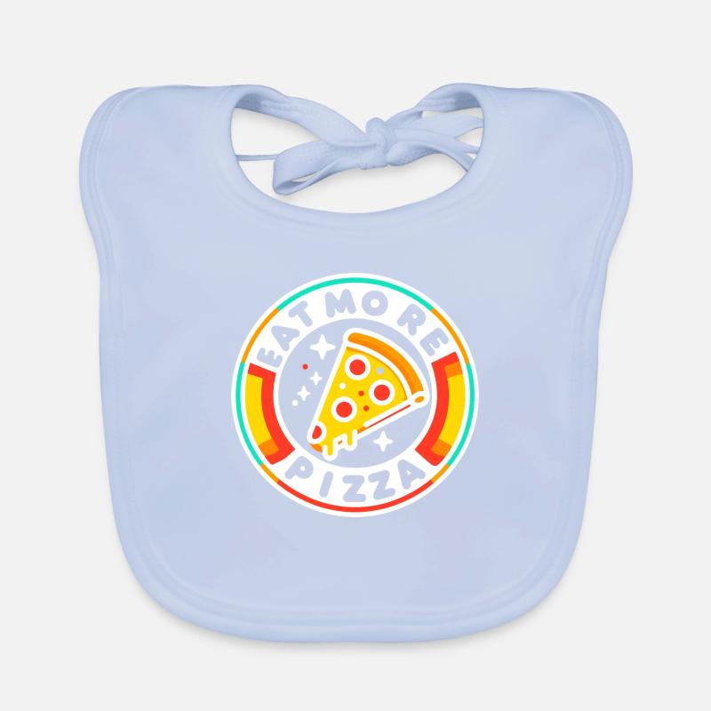 Eat More Pizza Organic Baby Bibs