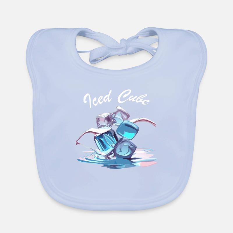 Chrome Ice Cubes Organic Baby Bibs