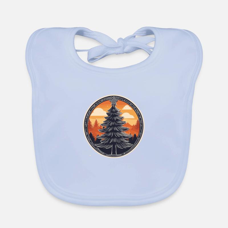 Christmas Tree Drawing Christmas Organic Baby Bibs