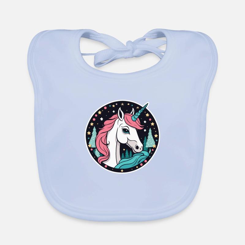 Dessin de Noël Licorne Bavoir bio Bébé