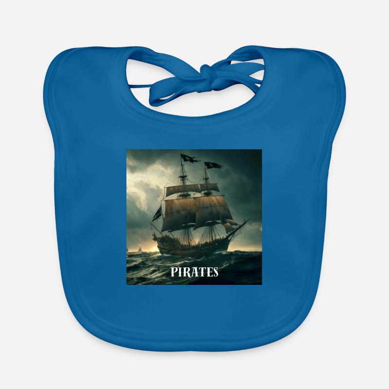 Pirate Ship Organic Baby Bibs