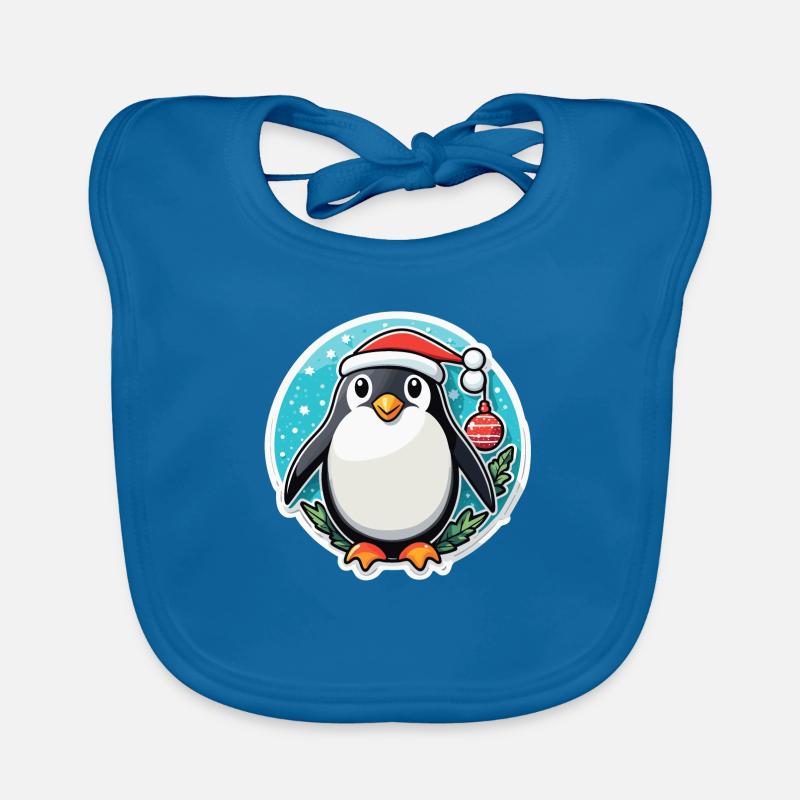 Illustration de Noël pingouin Bavoir bio Bébé