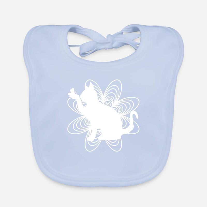 Chat Blanc Bavoir bio Bébé