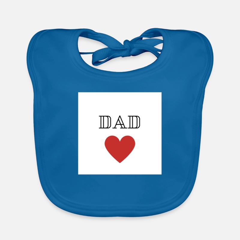 Papa - Bavoir bio Bébé - bleu paon
