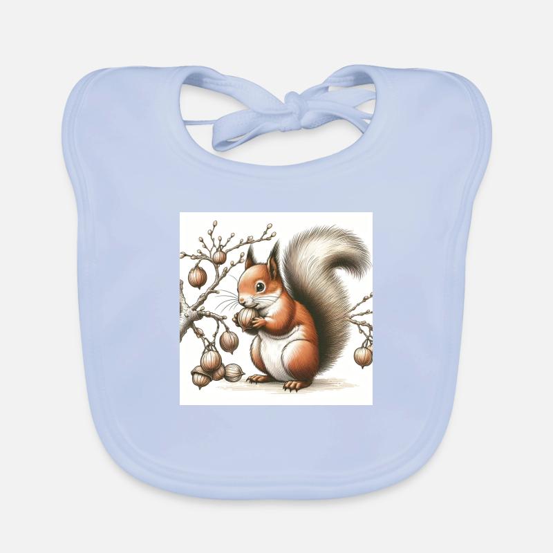 Squirrel Organic Baby Bibs