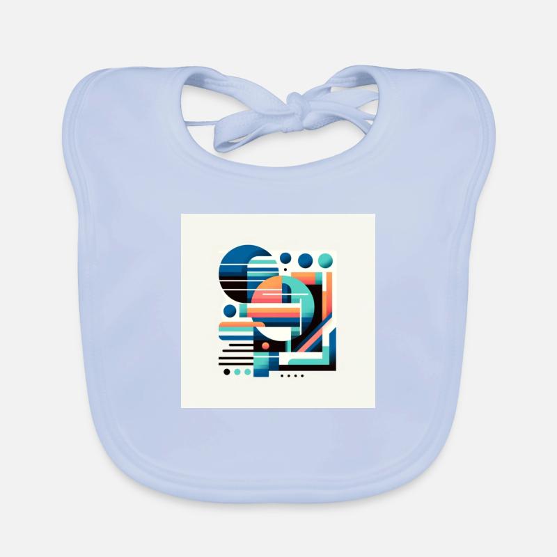 Futuristic geometry Organic Baby Bibs